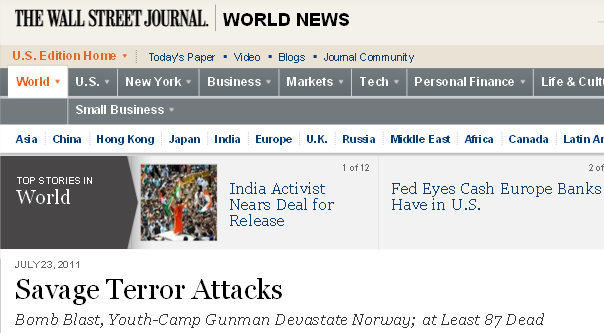 norway attack wsj